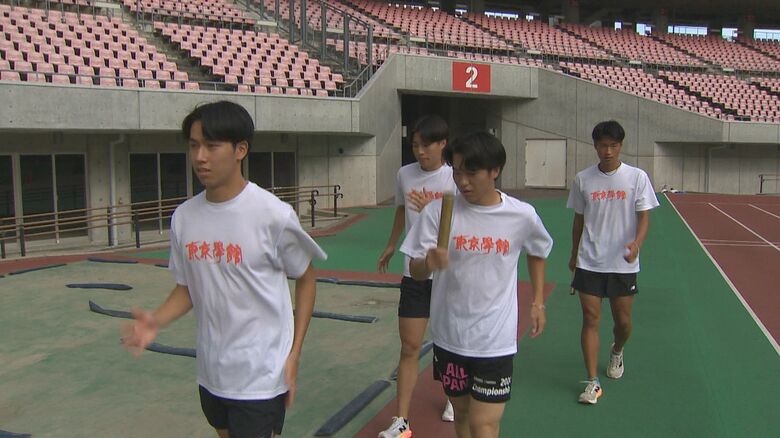 東京学館新潟 陸上部 男子400mリレーのメンバー
