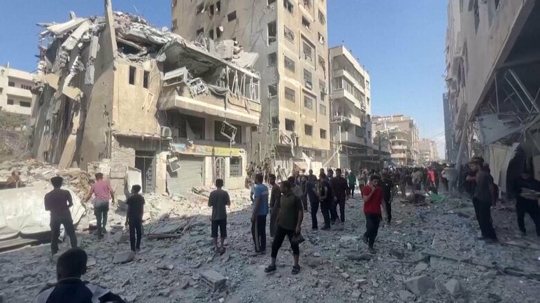 イスラエル軍の攻撃にさらされるパレスチナ・ガザ地区