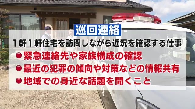 「巡回連絡」住宅を訪問しながら近況を確認