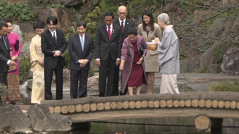 平成27(2015)年3月 インドネシア・ジョコ大統領夫妻を案内されるご一家