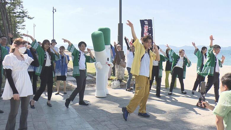 米子市の皆生海浜公園でロケの締めくくり