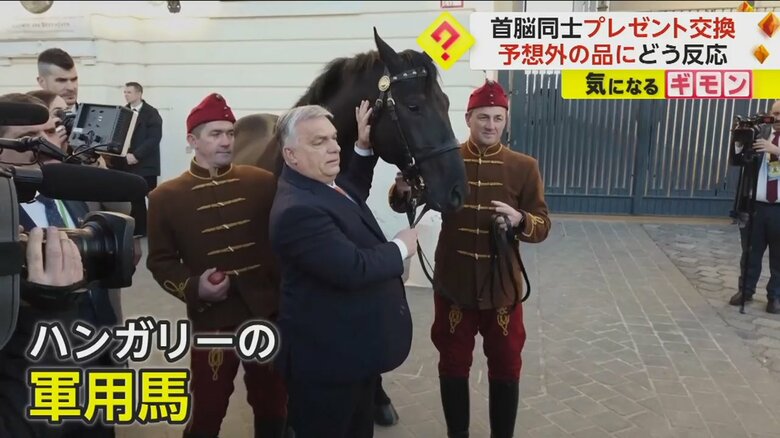 馬を引くハンガリーのオルバン首相
