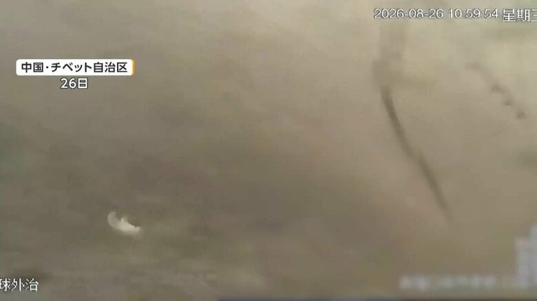 検問所が土石流に飲まれた後