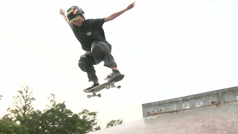 スケボーをする莉奈さん