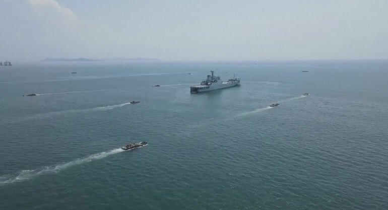 中国軍の台湾周辺での軍事演習