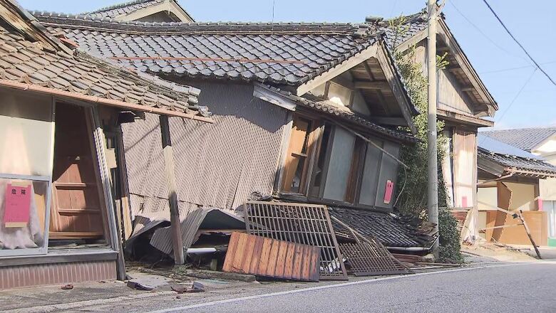 志賀町でも建物や道路の被害が相次いだ