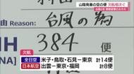3日未明に山陰に最接近「台風6号」被害の情報なし　山陰の各空港で東京便など空の便22便欠航