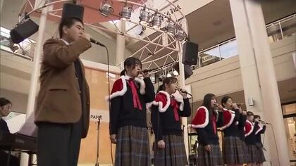 全国優勝の高校生グループも迫力ある歌声披露　倉敷市の商業施設でクリスマスコンサート【岡山】