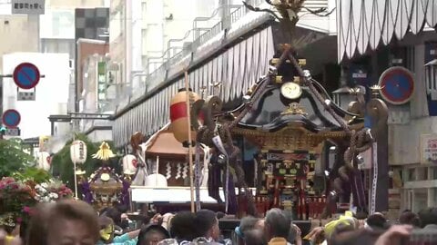 街に熱気「大盛岡神輿祭」初夏の風物詩　5基のみこしが集まる　岩手県盛岡市