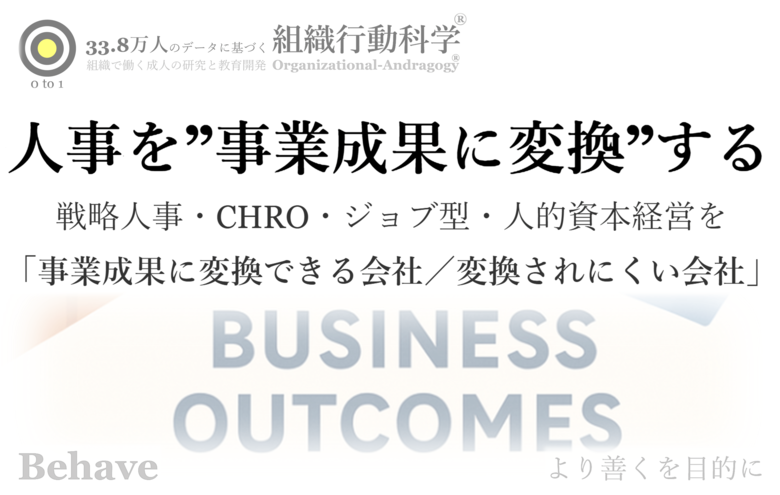 人事を”事業成果に変換”するには（組織行動科学(R)）