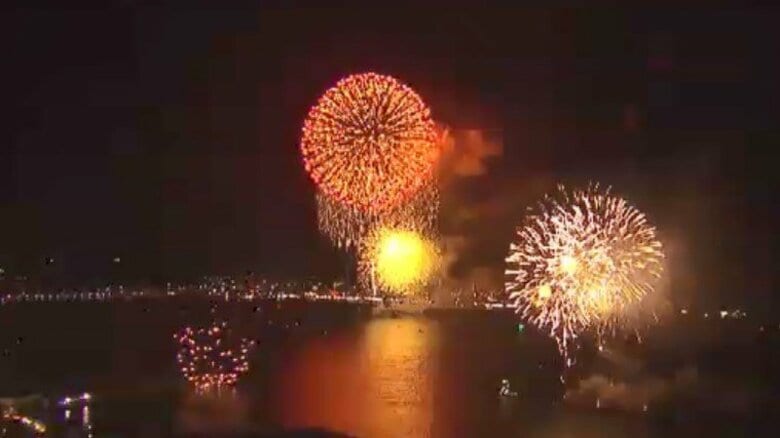 「関門海峡花火大会」13日午後8時から　横浜の台船炎上事故受け安全対策を徹底　福岡・山口｜FNNプライムオンライン