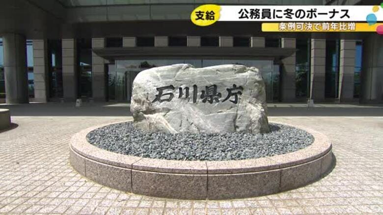 石川県職員のボーナス、条例可決で平均83万7000円に？ 昨年より3.4万円増の見通し｜FNNプライムオンライン