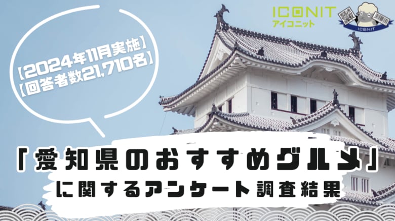 【2024年11月実施】【回答者数21,710名】「愛知県のおすすめグルメ」に関するアンケート調査結果