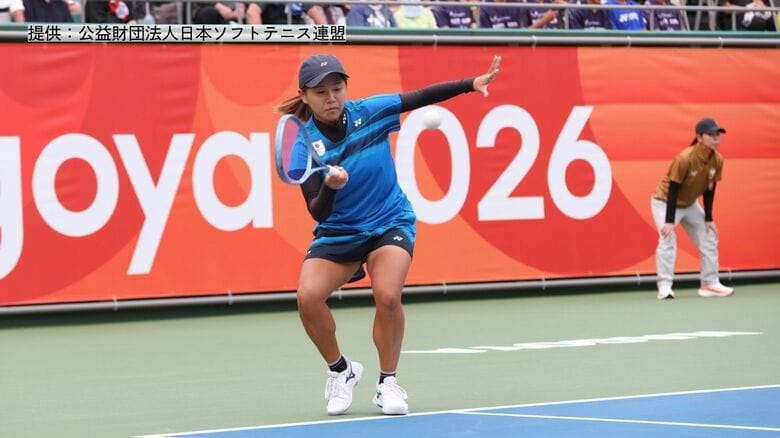 アジア大会・ソフトテニス女子団体で日本が金メダル　福井市出身の宮前希帆選手が3連覇に貢献｜FNNプライムオンライン