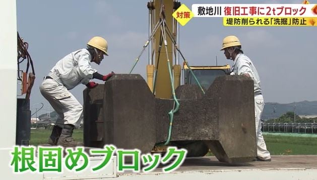 川底や川岸が削られることを防ぐブロック