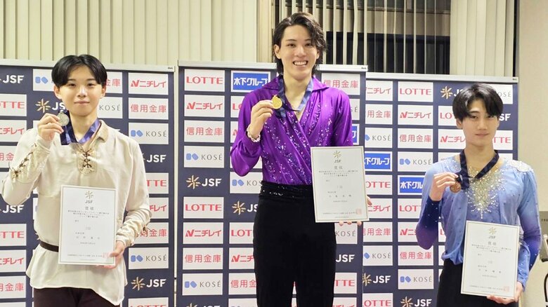 シニア男子表彰台（東日本選手権）