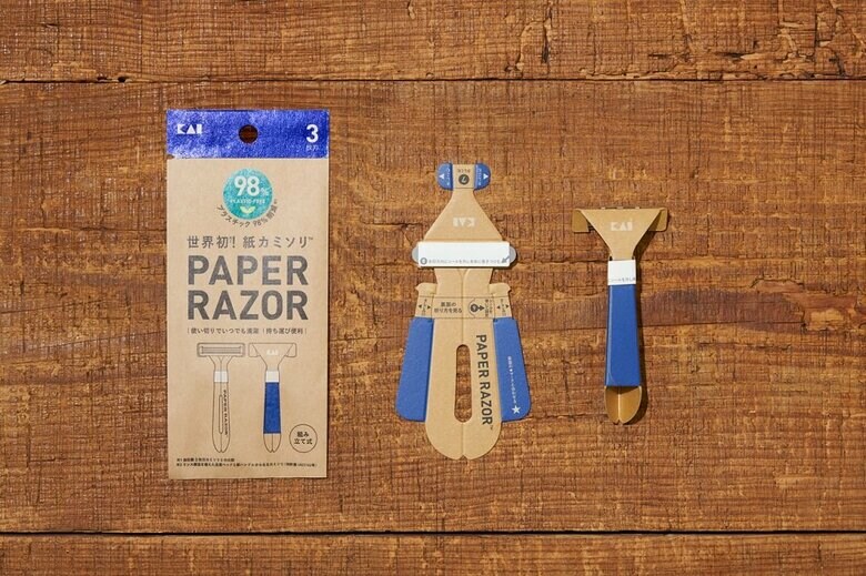 テスト販売時の紙カミソリ（画像提供：貝印）