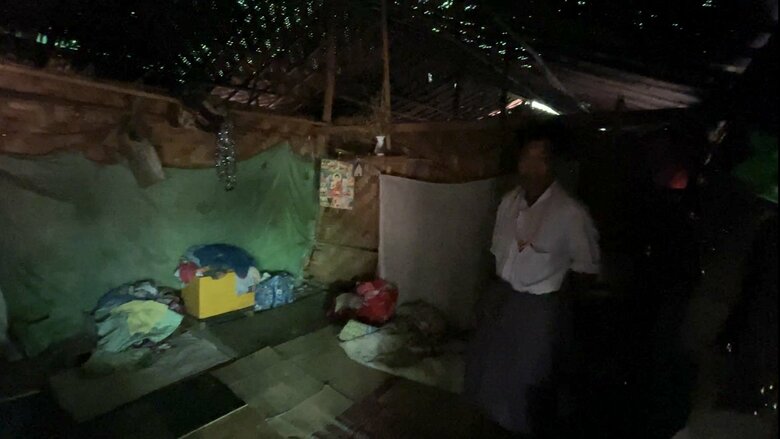 男性が案内してくれた自宅　竹で組まれている