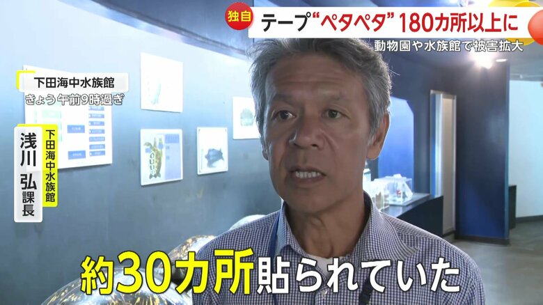 被害を語る下田海中水族館・浅川弘課長