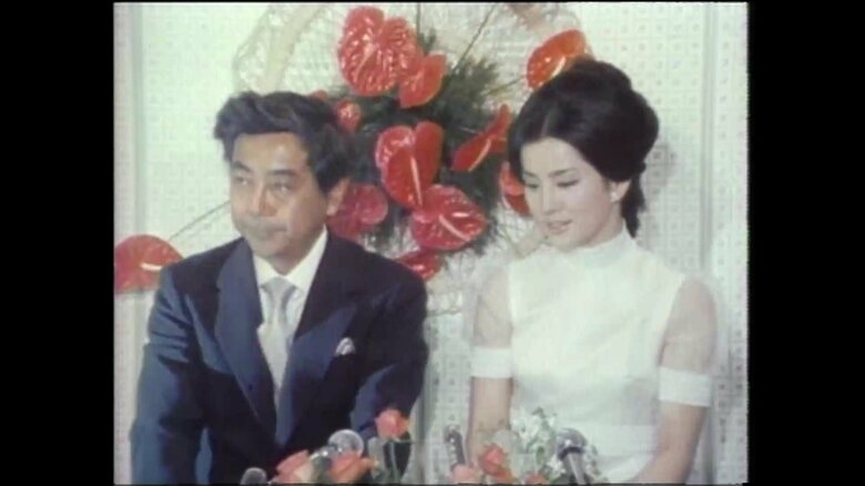 岡田太郎さんと吉永小百合さん（1973年）