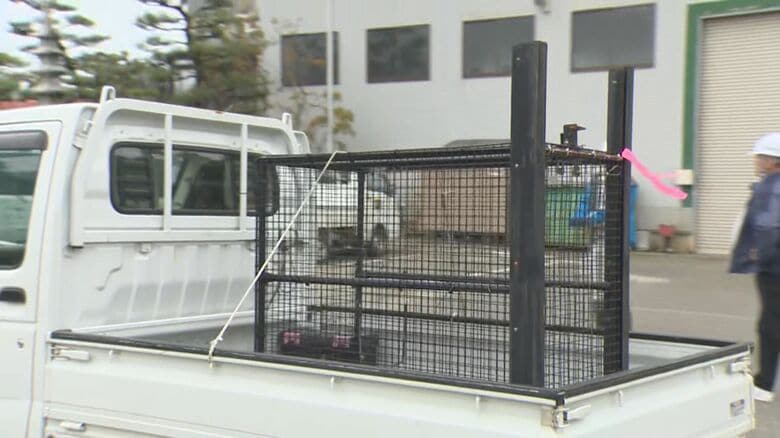 建設会社の倉庫にクマ（阿賀野市）