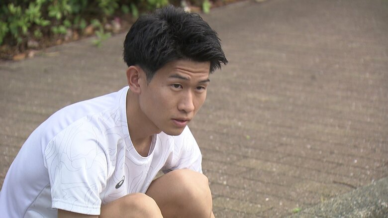 地元長崎で練習する近藤選手