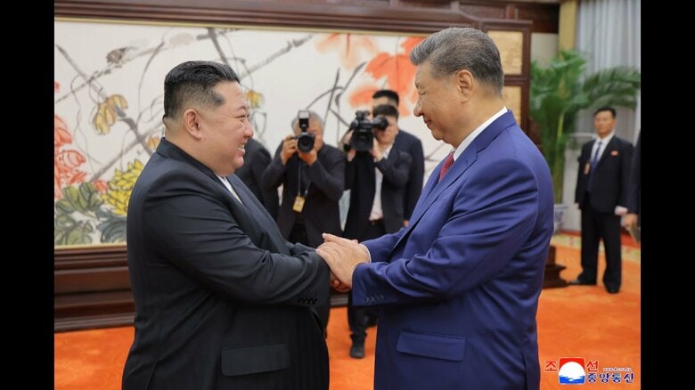 2025年9月に北京で行われた中朝首脳会談（朝鮮中央通信）