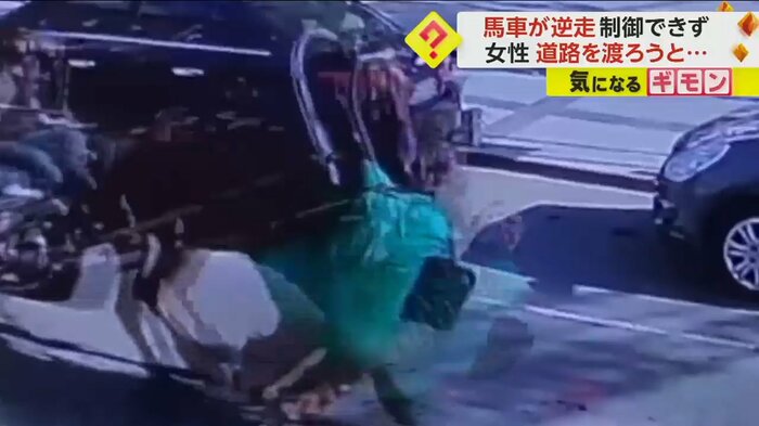 女性が馬車と衝突(IHA)