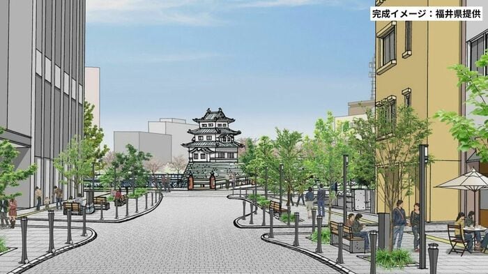 県庁線からの見え方イメージ(福井県提供)