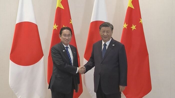 日中首脳会談では戦略的互恵関係の推進が再確認された(11月16日)