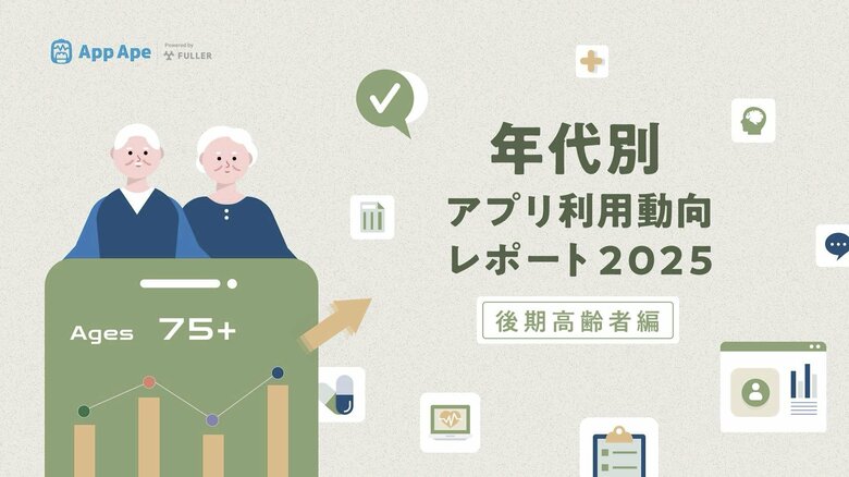 後期高齢者の1ヶ月あたりのアプリ利用個数は39個