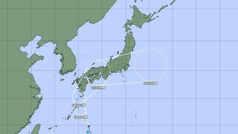 【台風情報】熱帯低気圧が12時間以内に台風に発達へ　5日から6日にかけて本州横断か　勢力弱いものの太平洋側は警報級の大雨になる予想も｜FNNプライムオンライン