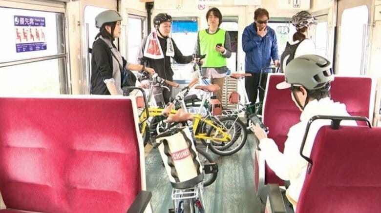 自転車で電車に乗れる「サイクルトレイン」運行！　富士山の麓の街が “自転車の街”をめざすワケ【静岡発】｜FNNプライムオンライン