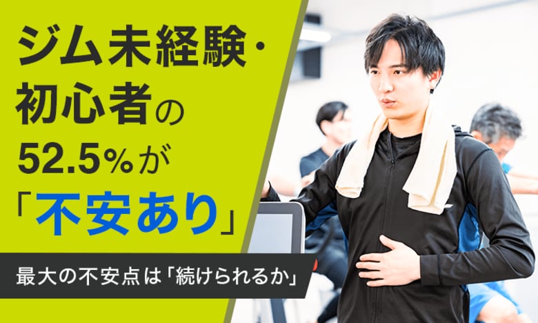 ジム未経験・初心者の52.5％が「不安あり」最大の不安点は「続けられるか」