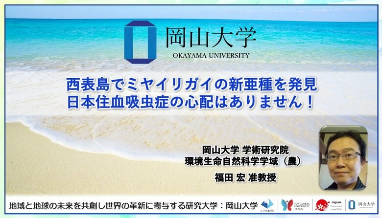 【岡山大学】西表島でミヤイリガイの新亜種を発見　日本住血吸虫症の心配はありません！