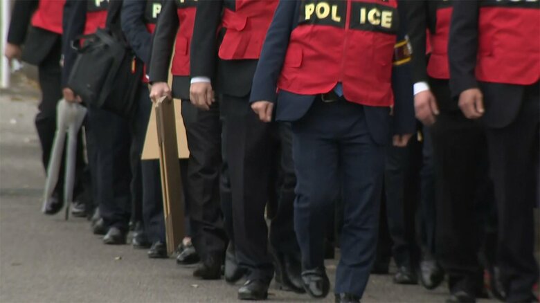 きょうも、警視庁は、特殊詐欺事件の関係先として山口組系の事務所を家宅捜索した（愛知･豊橋市）