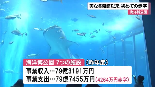 海洋博公園 美ら海水族館開館以来初の赤字