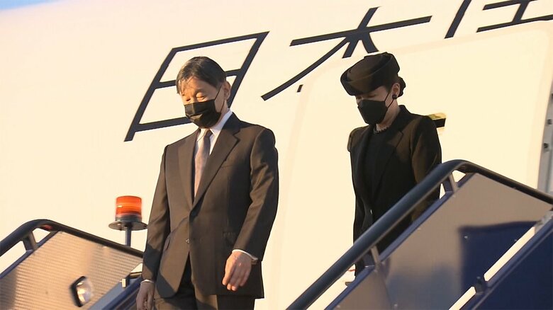 ロンドンに到着された両陛下（18日）