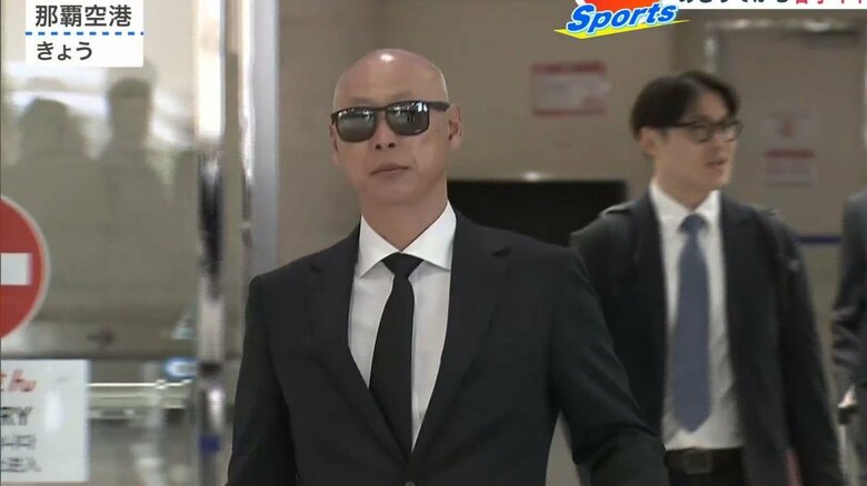 沖縄入りした森本稀哲コーチ