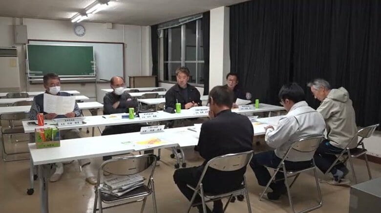 下関地区の緊急役員会（24日夜・高岡市内）