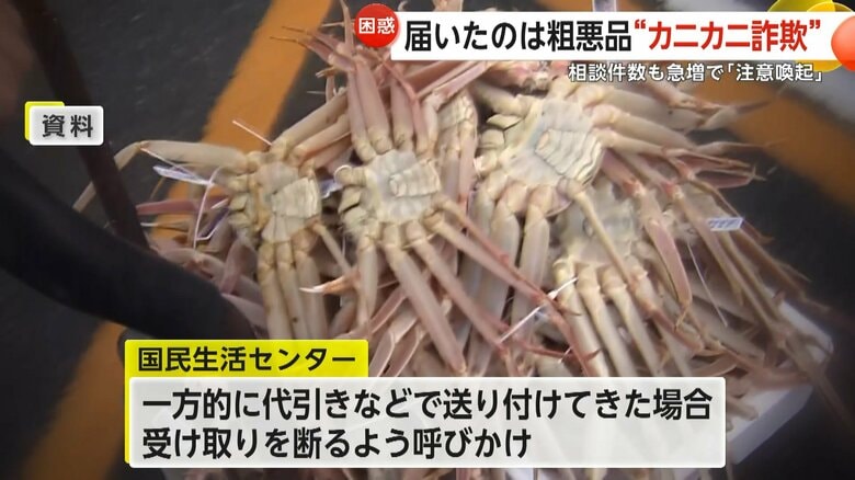 国民生活センターは、一方的に代引きなどで送りつけてきた場合は受け取りを断るよう呼びかけている