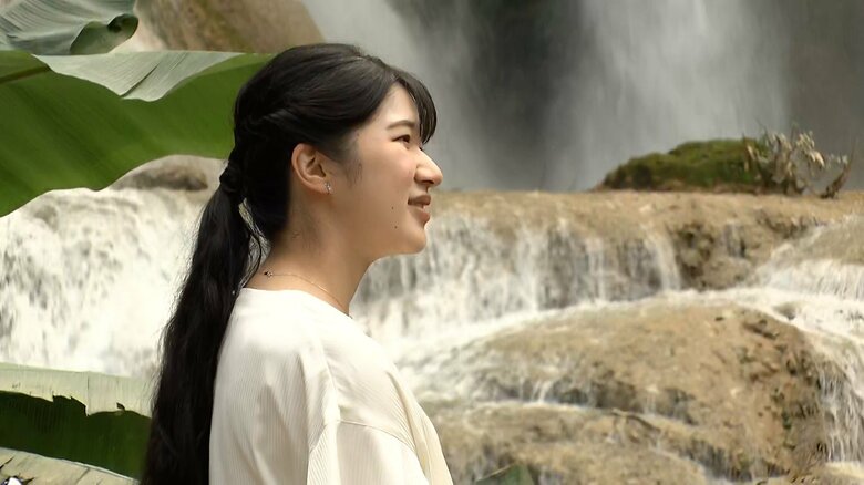 観光名所「クワンシーの滝」を訪問された（11月20日）