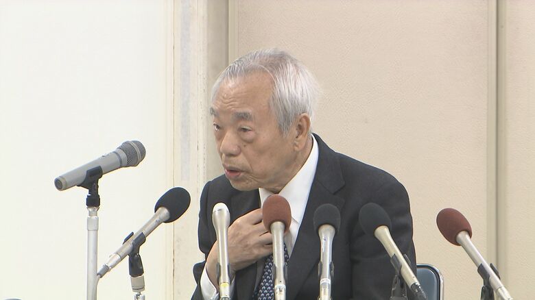 辞職願を提出した谷川弥一衆院議員