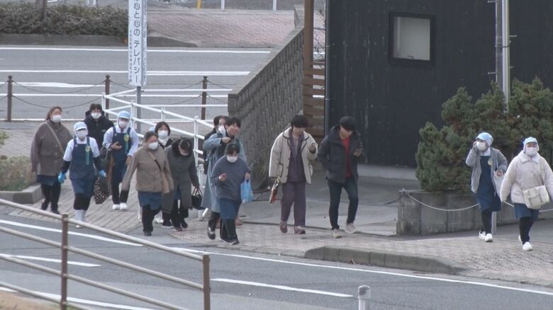 高台へ避難（佐渡市）