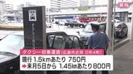 広島県内のタクシー初乗り運賃が ８００円に値上げ　今月下旬から来月上旬に　運転手不足や燃料高騰で