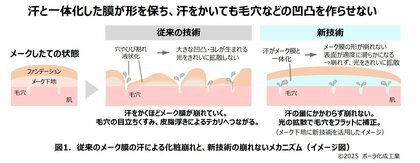 汗のチカラでメークの崩れを防ぐ 新技術誕生