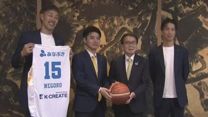 バスケＢ３・香川ファイブアローズ　池田知事にシーズン終了報告「最後は残念だったが…」【香川】