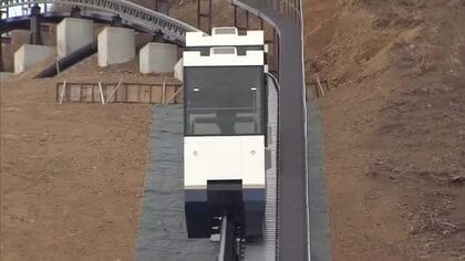 気仙沼大島「亀山モノレール」試運転を公開　７月開業へ　被災リフトに代わる新名所〈宮城〉