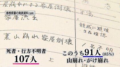 取材した元記者が振り返る…死者・行方不明者107人「58豪雨」から40年 防災情報生かし減災へ【島根発】