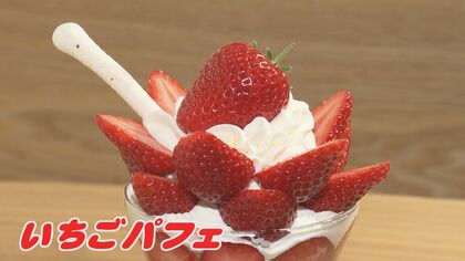 パフェには贅沢に約13個も…名古屋の人気商店街「大須」にイチゴ農園